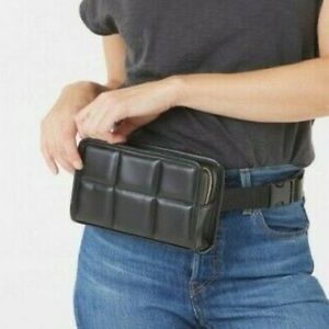 NWT Amanda Uprichard Black Quilted Belt Bag Standard Size 0-14